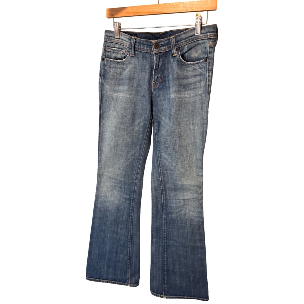 Citizens Of Humanity Blue Flare Wide Leg Jeans